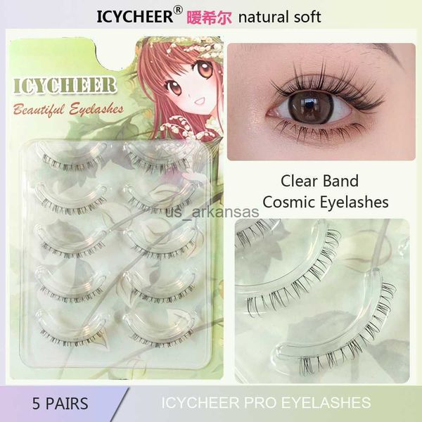 

false eyelashes 5 pairs lower eyelashes pack under eye lashes soft lower eyelashes handmade clear band bottom lashes soft hkd230817