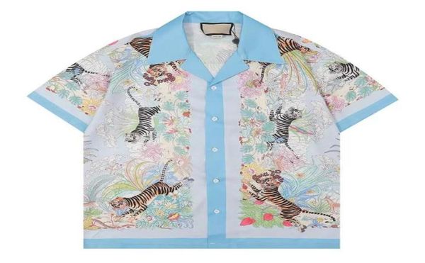 

2022 spring summer tiger t shirt polo shirts men loose print fashion tshirts tees clothing printing7730775, White;black