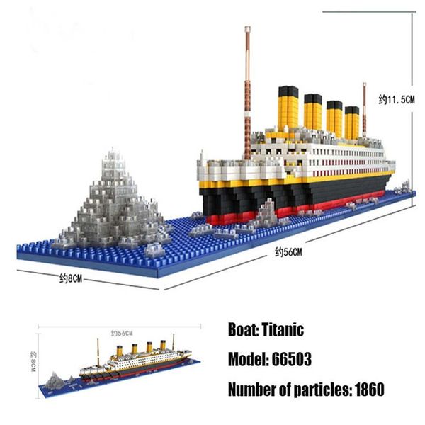 

Wholesale toy Titanic Model build Kit Custom Toy Boat kid creative diy toy 71043 Building Brick Titanic Build Block kids toys gift titanic model ship titanic ship