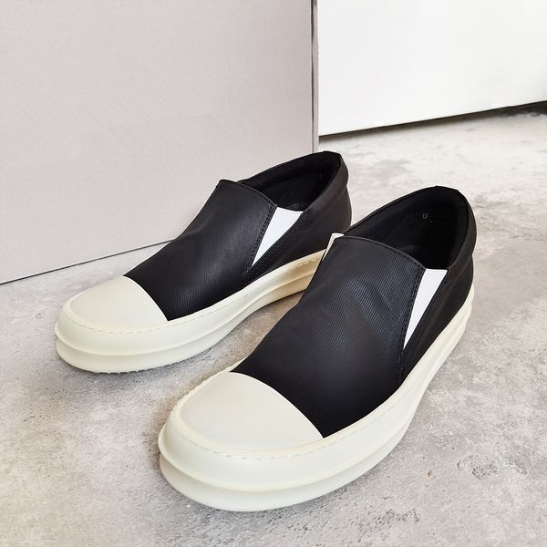 

high r fw23 vas wax canvas dk casual shoes tpu sole slip on loafer boots, Black