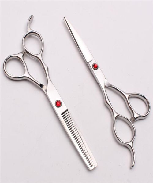

2pcs 6quot japan 440c silver customized logo left hand scissors professional human hair scissors barberquots hairdressing shea2886786