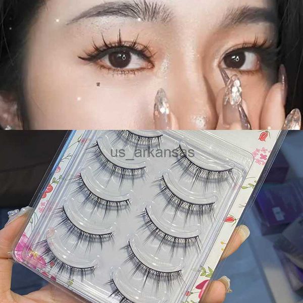 

false eyelashes yokpn 5 pairs natural long false eyelashes cos japanese eyelashes handmade thick curling manga eyelash makeup tools hkd23081
