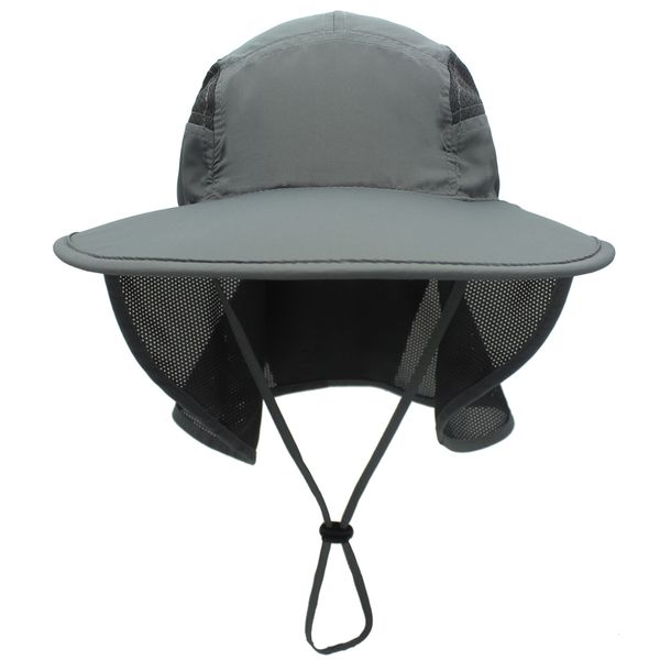 

wide brim hats bucket hats outfly summer sun hat men women multi-functional uv wide-brimmed fisherman hat women neck protection riding hunti, Blue;gray