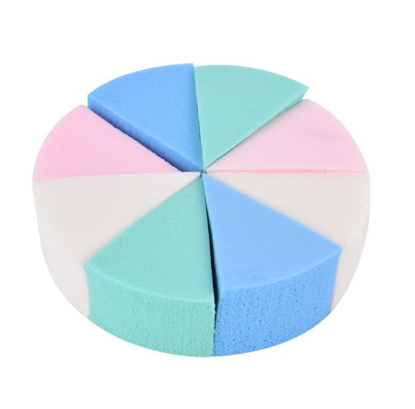 

8pcslot candy color triangle shaped makeup sponge soft magic face cleaning cosmetic puff cleansing wash face makeup9319853