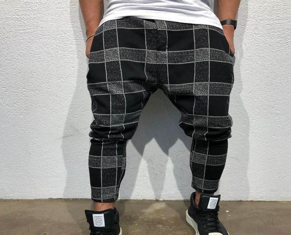 

plaid pants men jogger hip hop sweatwear men039s hip hop pants man trousers pocket elastic xxxl sweatpants male trousers2461480, Black