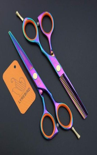 

hair scissors lyrebird 55 inch cutting shears thinning scissors black blue golden rainbow simple packing new6479498