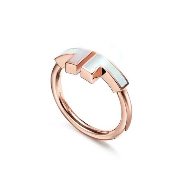 

t open ring 18k gold plated women simple fashion letter diamond ring wedding valentine day gift, Silver