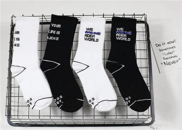 

whole men039s stockings ader error socks fashion brand women039s sockings black white sockings letter sports socks athle5298678