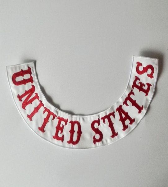 

outlaw united states rocker embroidered iron on patch motorcycle biker club mc front jacket vest patch detailed embroidery6809406, Black