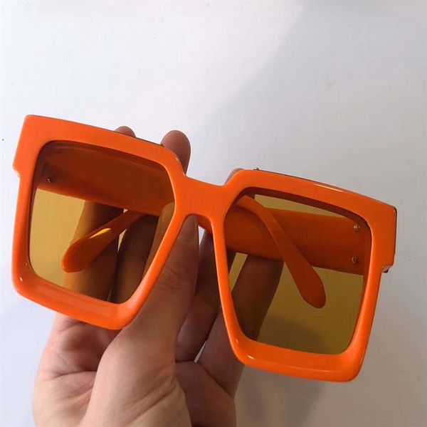 

millionaire sunglasses gold orange square frame men fashion sunglasses gafas de sol 96006 new with case289d, White;black