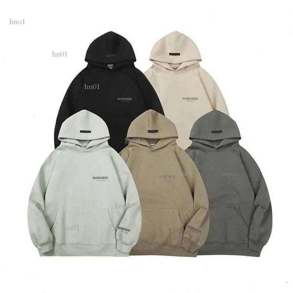 

essentialhoodie designer men's hoodies & sweatshirts mens essentail pullover oversized jumper refflective letter printing size08, Black