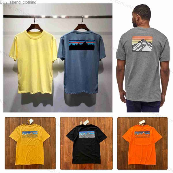 

men t shirt patagonias letter print doodle high street tees mens women short sleeve cotton t-shirt streetwear sqaf, White;black