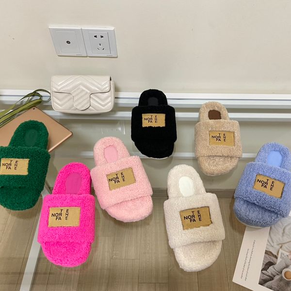

slippers designer sandals pool pillow cozy mules women fashion slippers women fluffy style classic slippers luxury letter print slippers000, Black