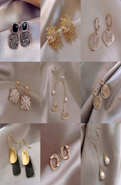 

charm 925 silver earrings natural crystal whole fashion small sterling jewelry for women stud men earings3451531, Golden