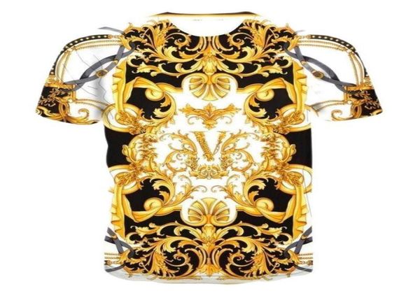 

women039s tshirt 2022 summer fashion men039s oversized 3d anime baroque print round neck short sleeve outdoor casual sports7676085, White