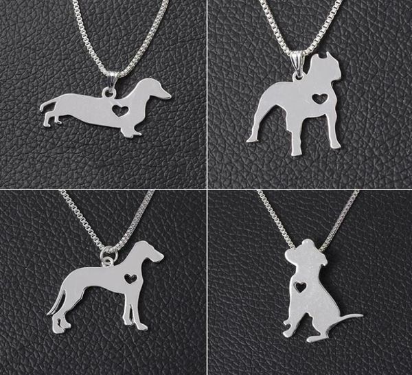 

new arrival explosive necklace love dog pendant chain closure chain jewelry wfn615 with chain mix order 20 pieces a lot3624304, Silver