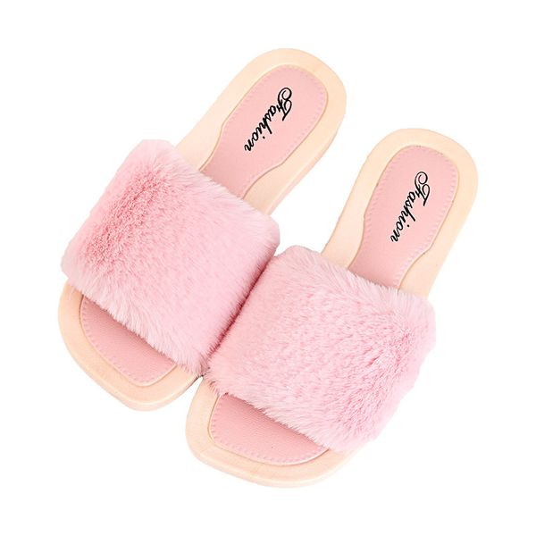 

girl kid winter home autumn new product warm winter cotton slippers pink wood floor warm breathable wear-resistant outdoor shoes, Black