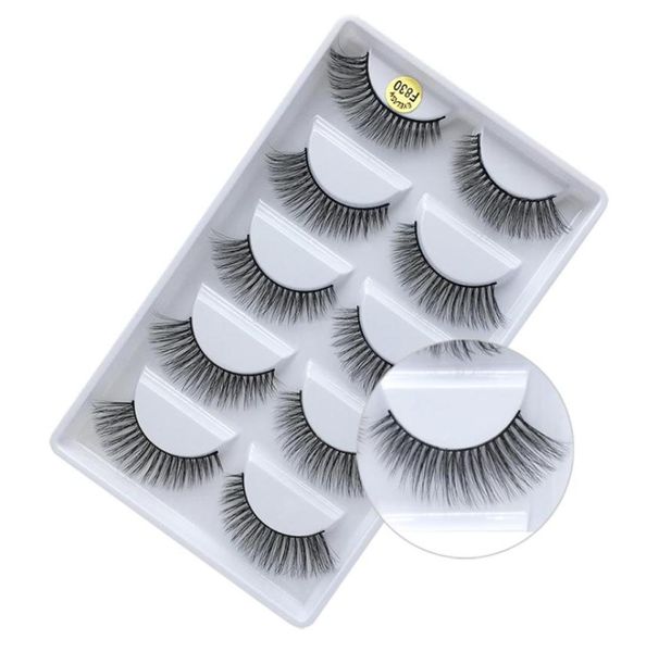 

new 5 pairs 3d mink lashes false eyelashes soft thick natural fake eyelash makeup mink eyelashes extension full strip lashe9559097