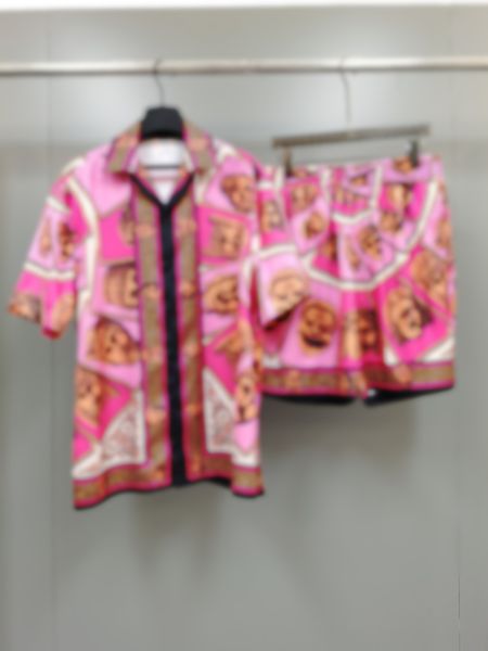 

23ss early spring europe italy paris cool silk men's desginer shirts colorful long sleeve soft letter printting round neck women men sh, White;black