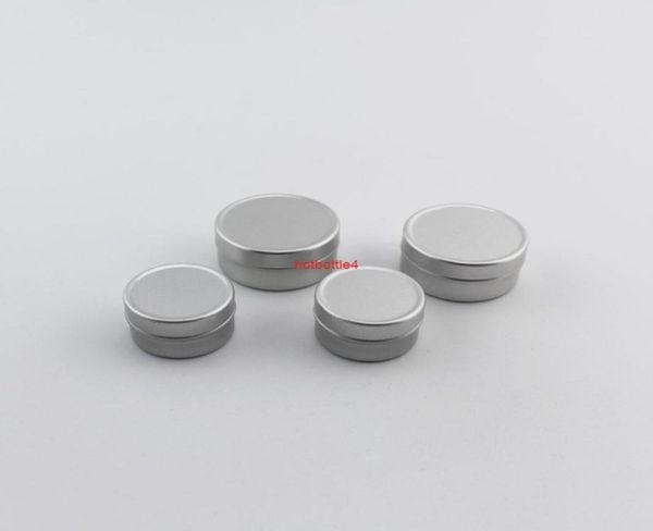 

50pc 5g 10g aluminum empty cosmetic container with lids small lip balm tin solid perfume packaging jar sample bottlegood qualtity3278214