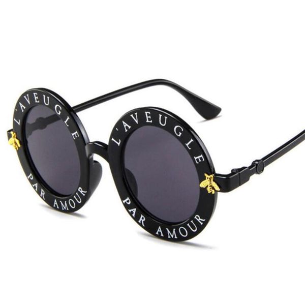 

new sunglasses small bees round frame sunglasses men and women fashion glasses trend sunglasses uv400 238t, White;black