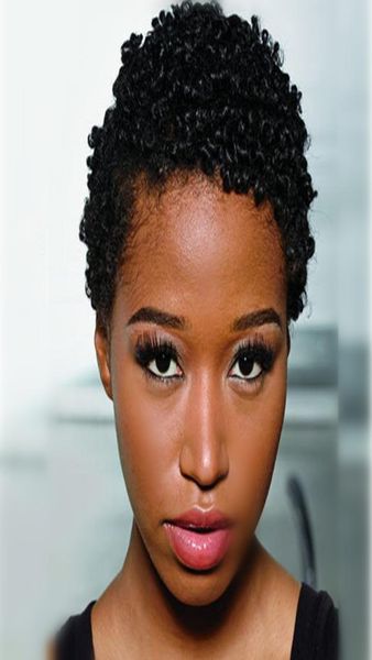 

human hair short curl wigs for black women afro kinky curly remy humanhair wig brazilian machine made wigs9983127, Black;brown