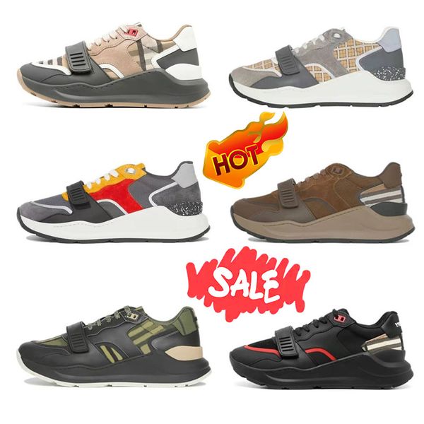 

designer casual shoes real leather classic plaid trainers berry stripes shoe fashion trainer for man woman bur color bar sneakers outsole co, Black
