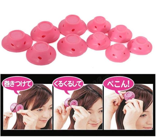 

10pcsset mushroom hairstyle roller diy silicone women sleeping bell curler girl hair rollers beauty hair care styling tools 5416838