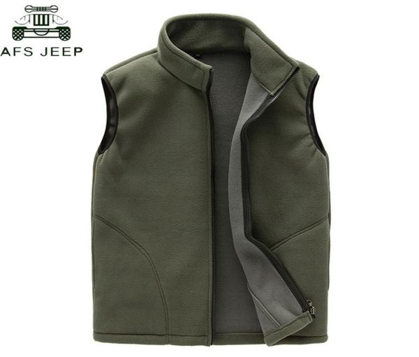 

brand 2019 casual vest men winter warm thick sleeveless jacket army mens waistcoat polar fleece vests chaleco hombre6665502, Black;white