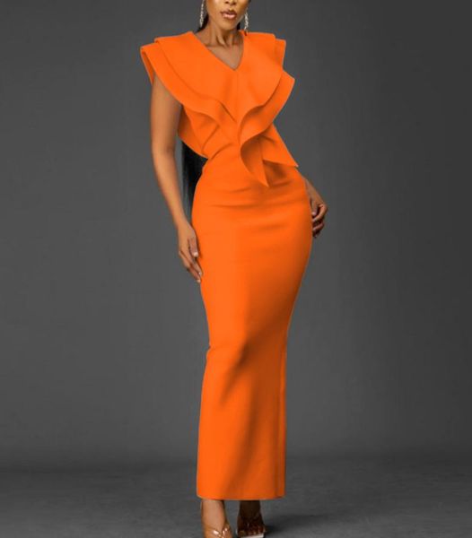 

women elegant dress ruffle v neck slim evening party occasion bodycon christmas night out celebrate female package hip robe8628963, White;black