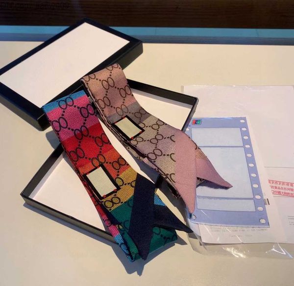 

scarves new r silk scarf fashion alphabet print headdress handle bag luxury brand women's upscale silk tone 20 styles 4 season streamer, Blue;gray