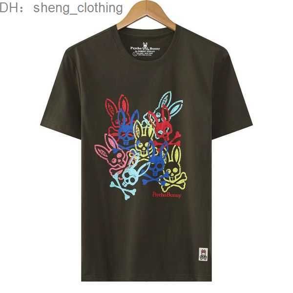 

psycho bunny psycho bunny short psycho bunny men's t shirt fashion letter summer short sleeve t-shirt women's clothing asian m-3xl, White;black
