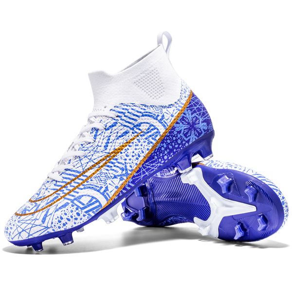 

safety shoes contest men soccer shoes professional high anti skid wear resistant training shoe fg/tf kids football boots outdoor sneakers 23, Black;brown