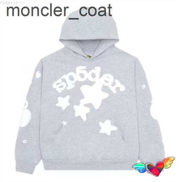 

t8vi men's hoodies sweatshirts mens 2023 grey sp5der men women white foam graphic young thug spider hip hop 555555 sweatshirt world wid, Black