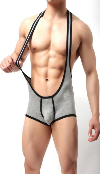 

leotard mankini swimsuit men undershirt underwear stretch spandex men bodysuit wrestling suit singlets slimming vest jumpsuits1191638, Black;brown