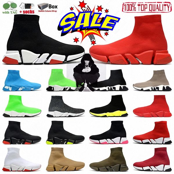 

designer speed sock 2.0 casual shoes runner trainer socks 1.0 sneakers luxury women men black fashion speeds sneaker platform stretch knit l