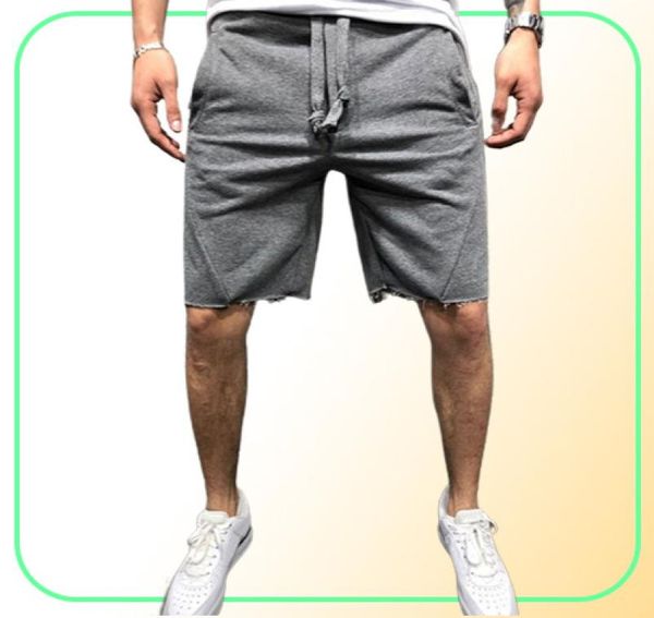 

mens new summer cotton men shorts bodybuilding fitness sweat shorts jogger casual gyms mens asian size3664600, White;black