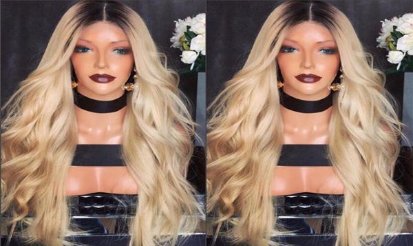 

150 density human hair full lace wigs wavy ombre 1b 613 color brazilian remy long hair wigs2904504, Black;brown