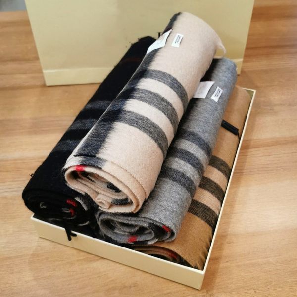 

classic plaid luxury designer scarf 100% cashmere tassel designers scarves scarfs shawl sciarpa for winter womens and mens, Blue;gray