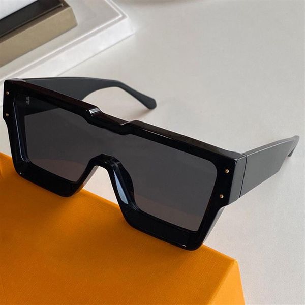 

mens cyclone sunglasses z1547e fashion classic black angular line frame and deep bevel design thick plate reflective crystal decor2876, White;black
