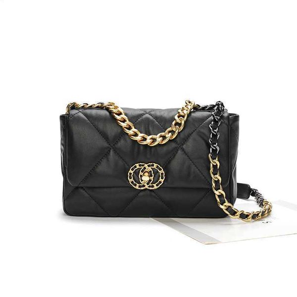 

small fragrance rhombic chain bag high grade big bag sheepskin leather bag large capacity one shoulder crossbody bag versatile leather women