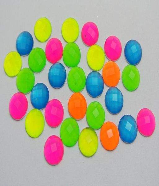 

whole200 mixed neon color flatback acrylic round rhinestone gems 8mm no hole6558957, Silver