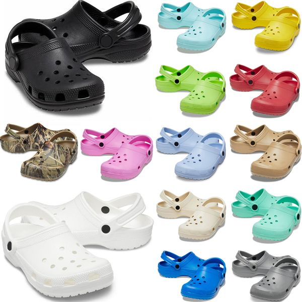 

size m4-m11 croc clog buckle designer sandals slippers croos slides classic mens triple black white khaki navy blue waterproof shoes nursing