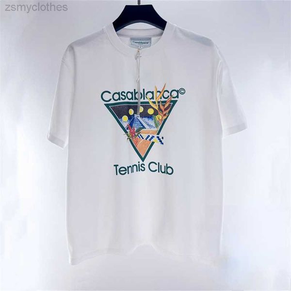 

men's t-shirts good quality new arrival casablanca triangle pyramid fashion t shirt men 1 1 casablanca loose casual women vintage tees, White;black