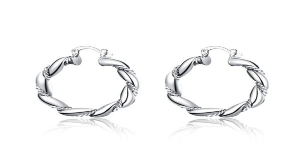 

whole 925 sterling silver plated hoop earrings fashion party jewelry for women christmas gifts 7210102