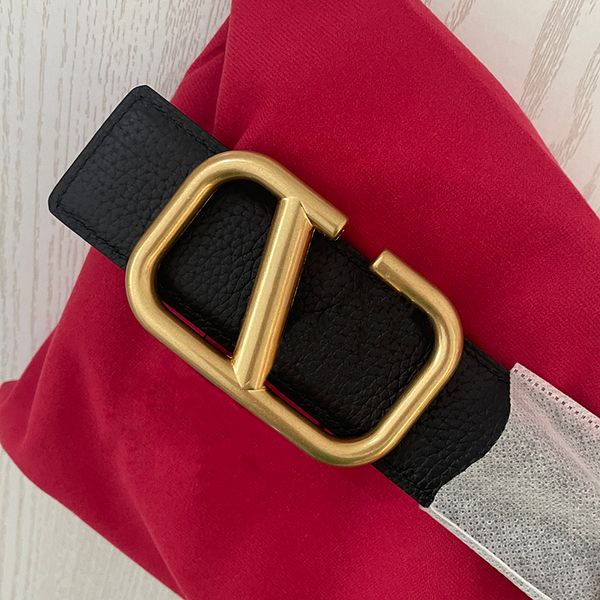 

mens designer belt genuine leather width 3.8cm fashion casual letters gold silver buckle black lychee pattern waistband size 100cm-125cm wom, Black;brown