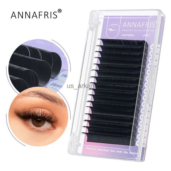 

false eyelashes annafris eyelash extension c d curl individual supplie volume faux mink lashes natural premium matte black 16rows/tray maqui