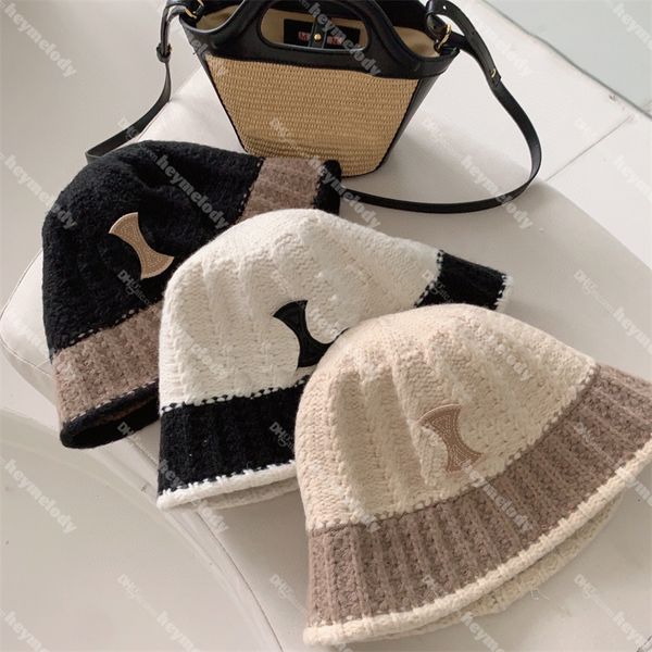 

autumn winter knitted bucket hats new style warm fisherman hat men women designer hats, Blue;gray