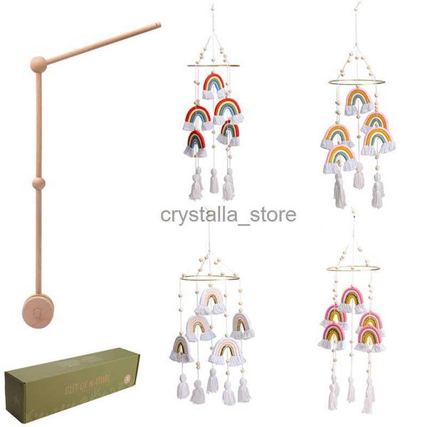 

bite bites baby wooden mobiles bed bell toy rattles crib bracket for newborn infants rainbow room bed hanging decor accessories hkd230817