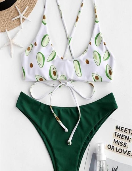

bikini2021 avocado green bikini female swimsuit01234568958331, White;black